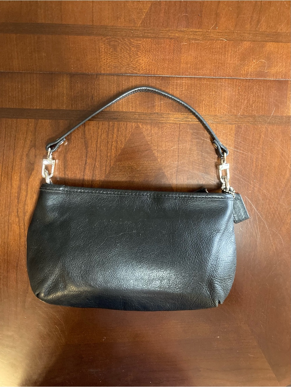 Coach Vintage Madison Black Pleated Pebbled Leather Wristlet Clutch Style F43431 - Picture 5 of 12